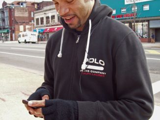 James Thomas on smartphone
