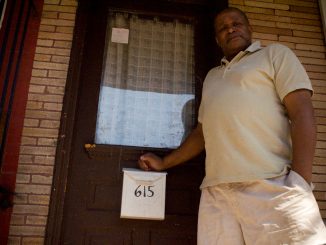 Landvest rent-to-own scam victim Stephen Kennedy stands outside his Kensington home.