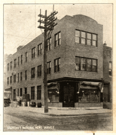 Credit to Rosa Food Products, Inc. A photo of the original Rosa Food store front at 13th and Federal streets.