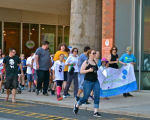 The walk began promptly at 10 a.m. and headed south on Second Street.