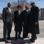 A group of men on a corner