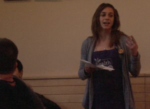 Lindsey Kane talks with people about nutrition and healthy eating.