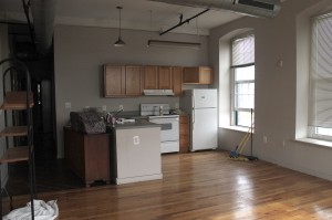 Vacant artist work and living space on 5th floor of the Coral Street Arts House.