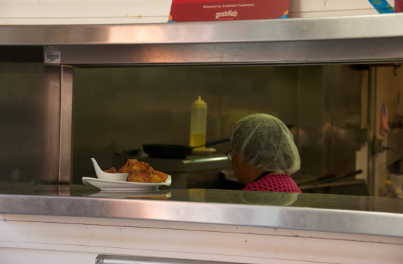At Circles Thai everything is made in the takeout section and then taken over to the dining area.