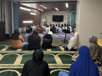 Muslim students gathered in the James E. Marks Cultural Center for prayer on Oct. 3, 2025